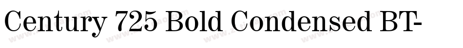 Century 725 Bold Condensed BT字体转换